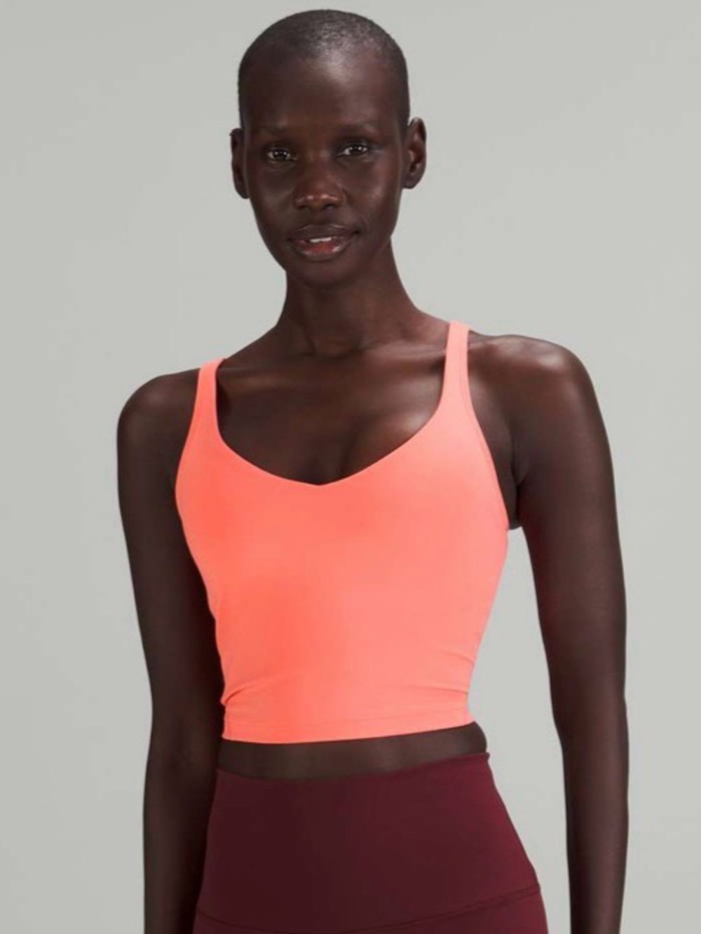 Lululemon Align Tank Top Size 4 EUC Raspberry Cream Peach Cropped Yoga Gym Nulu
